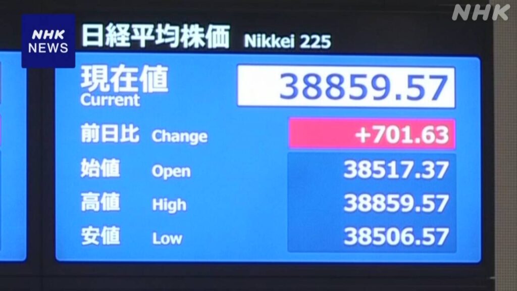 日経平均、過去最高値の38,915円超えちゃいそう