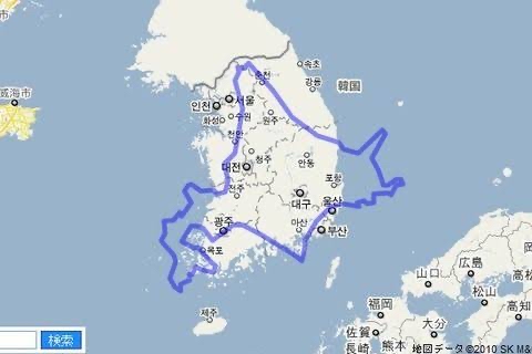 韓国の面積　北海道ぐらいしかなかった（画像あり）😲